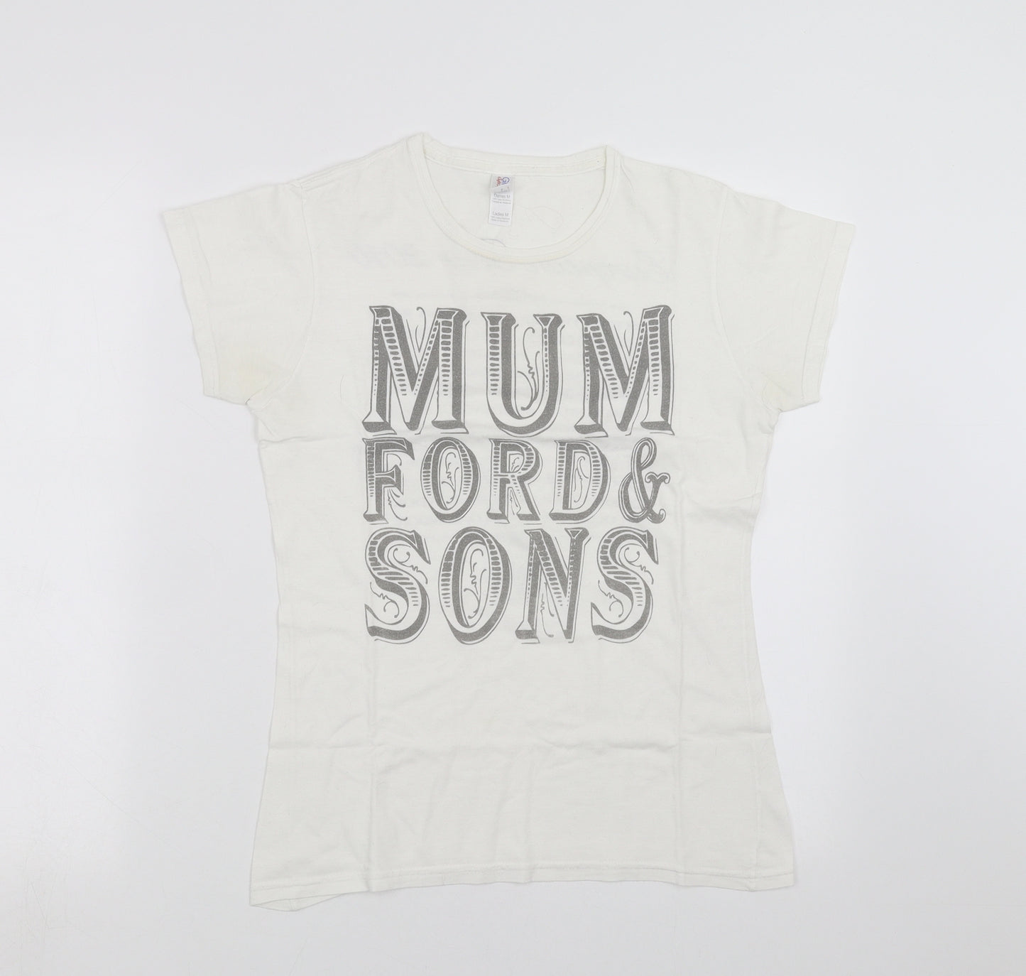 Gildan Womens White   Basic T-Shirt Size M  - Mumford & Sons