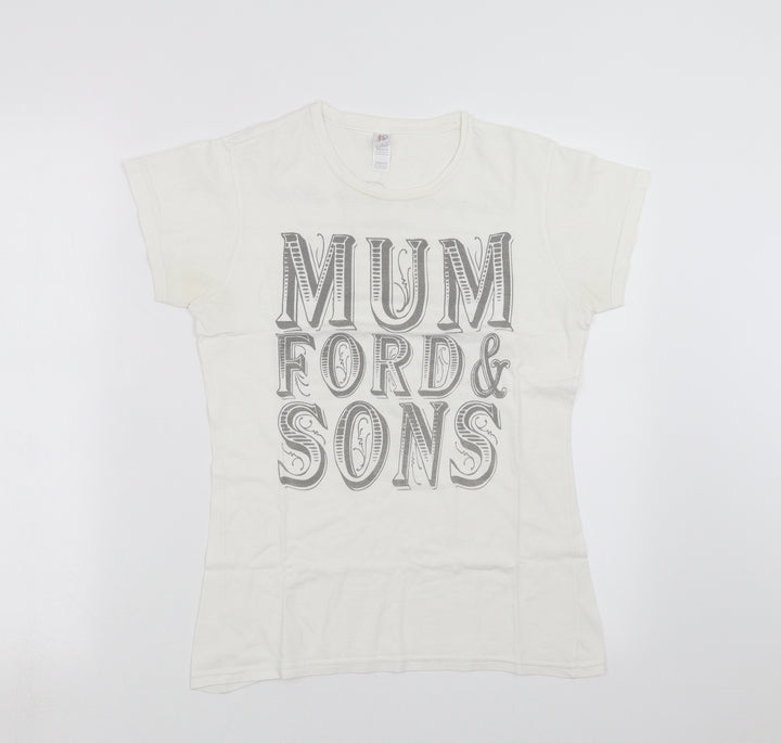 Gildan Womens White   Basic T-Shirt Size M  - Mumford & Sons