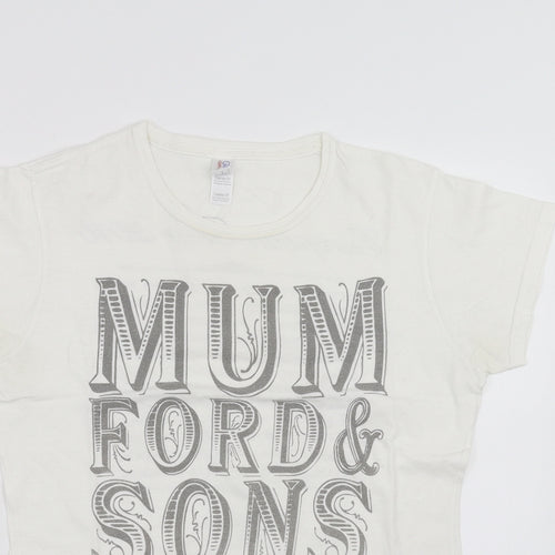 Gildan Womens White   Basic T-Shirt Size M  - Mumford & Sons