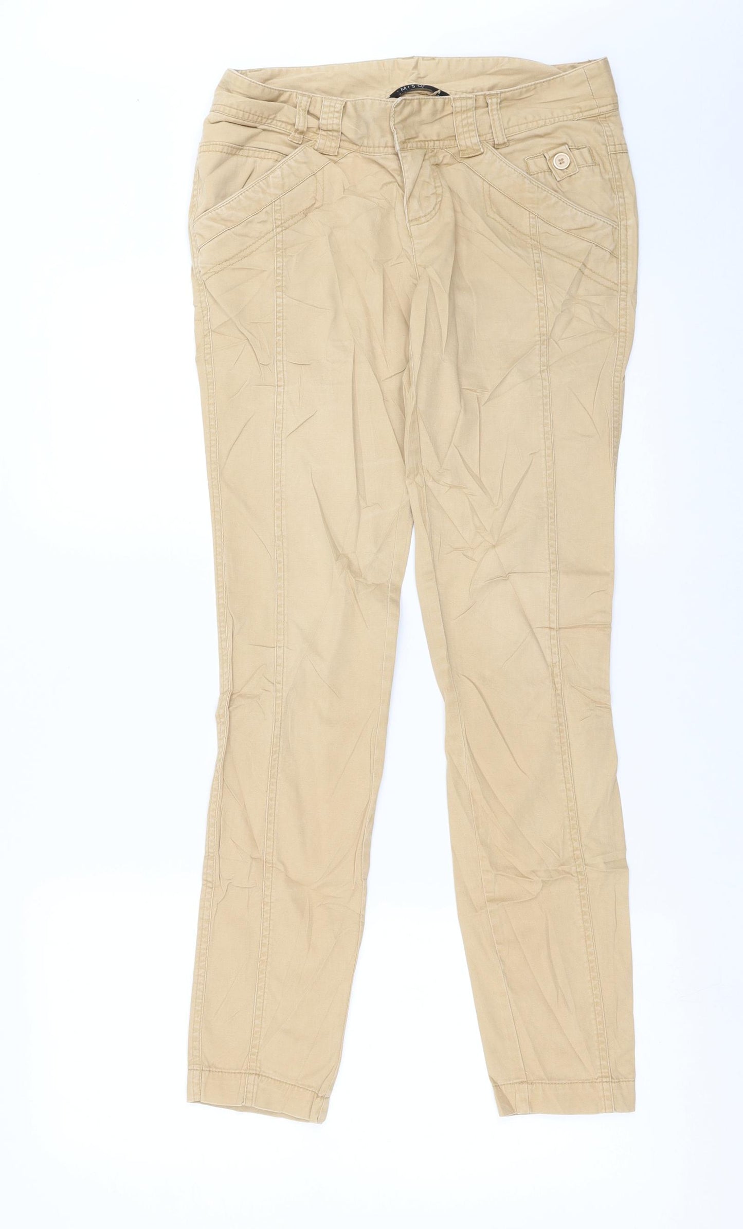 Miso Womens Beige   Trousers  Size 8 L30 in