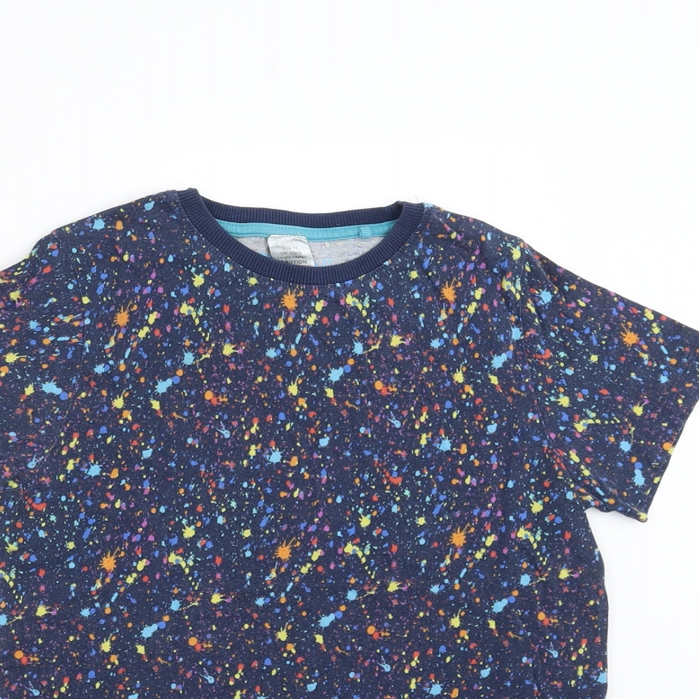NEXT Boys Blue   Basic T-Shirt Size 10 Years  - splatter print