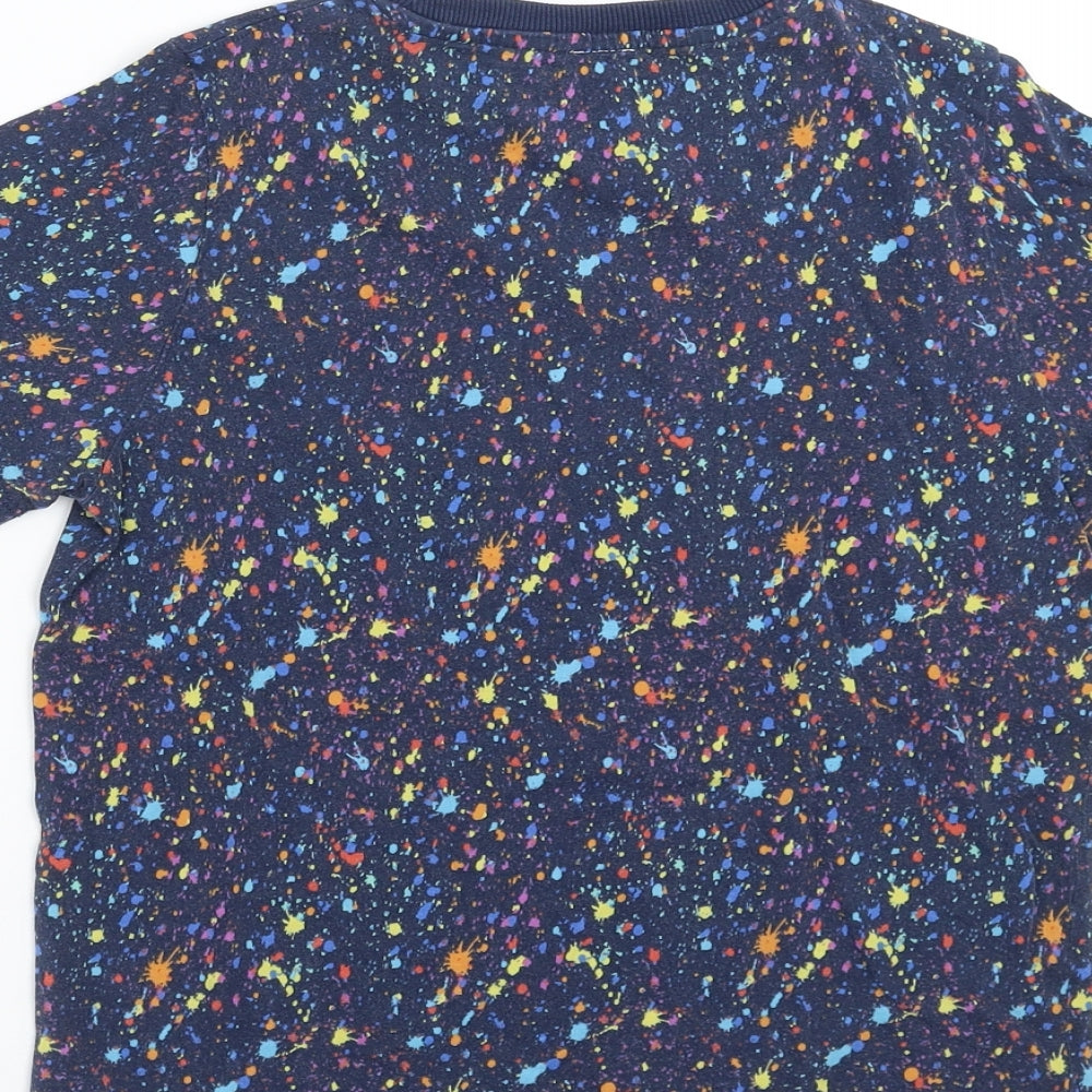 NEXT Boys Blue   Basic T-Shirt Size 10 Years  - splatter print