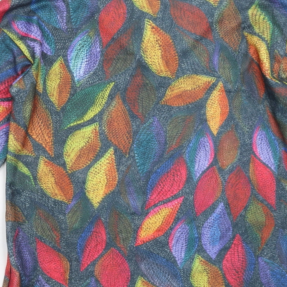 MissLook Womens Multicoloured Geometric  Basic T-Shirt Size S