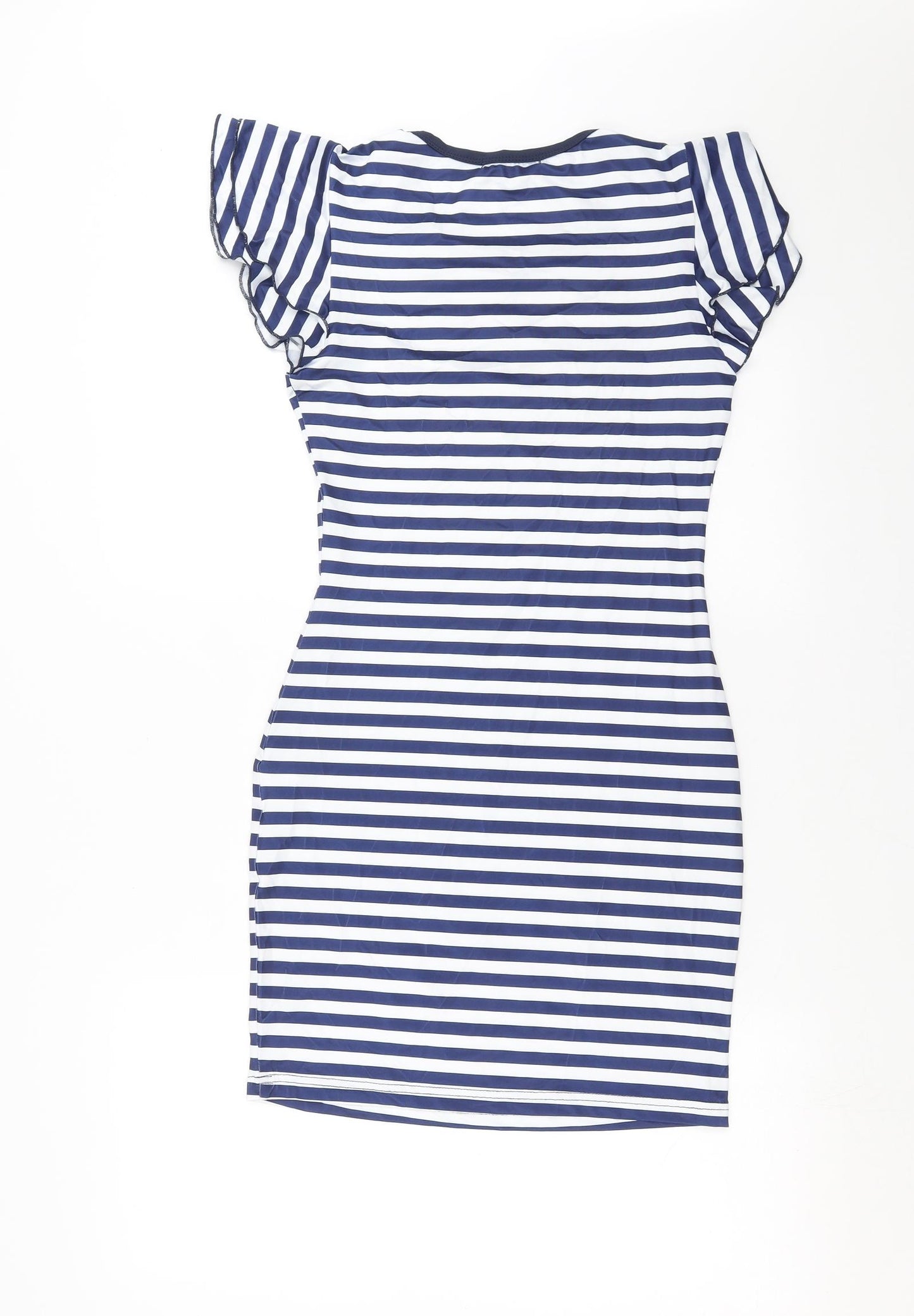 SheIn Womens Blue Striped  T-Shirt Dress  Size S
