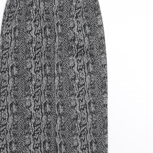 Stradivarius Womens Grey Animal Print  Straight & Pencil Skirt Size S