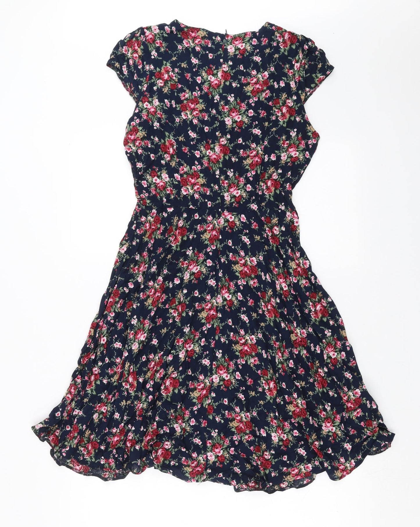 MANDI Womens Blue Floral  Fit & Flare  Size 10