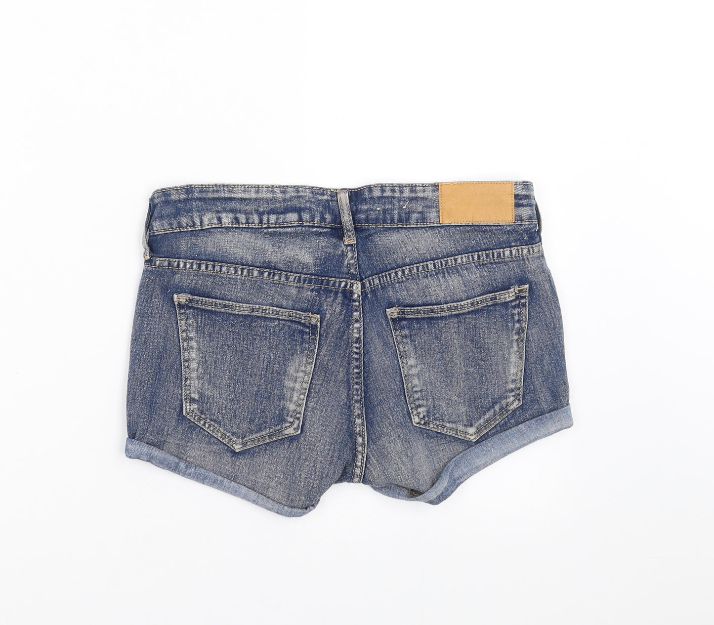 Topshop Womens Blue  Denim Hot Pants Shorts Size 8