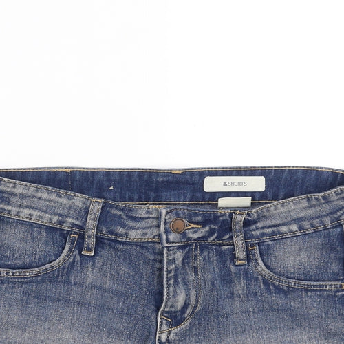 Topshop Womens Blue  Denim Hot Pants Shorts Size 8