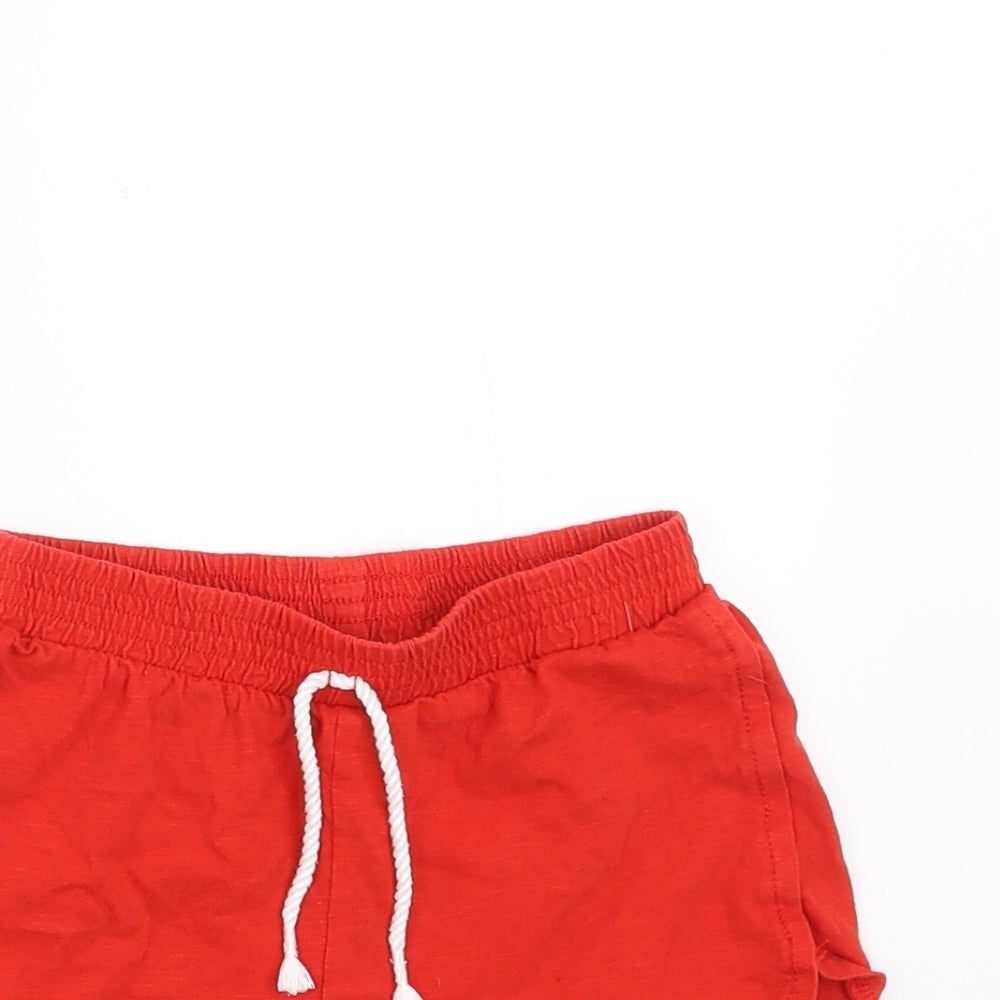 TU Girls Red   Sweat Shorts Size 6 Years