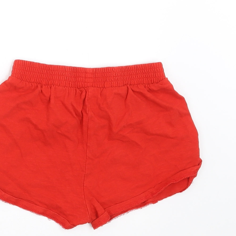 TU Girls Red   Sweat Shorts Size 6 Years
