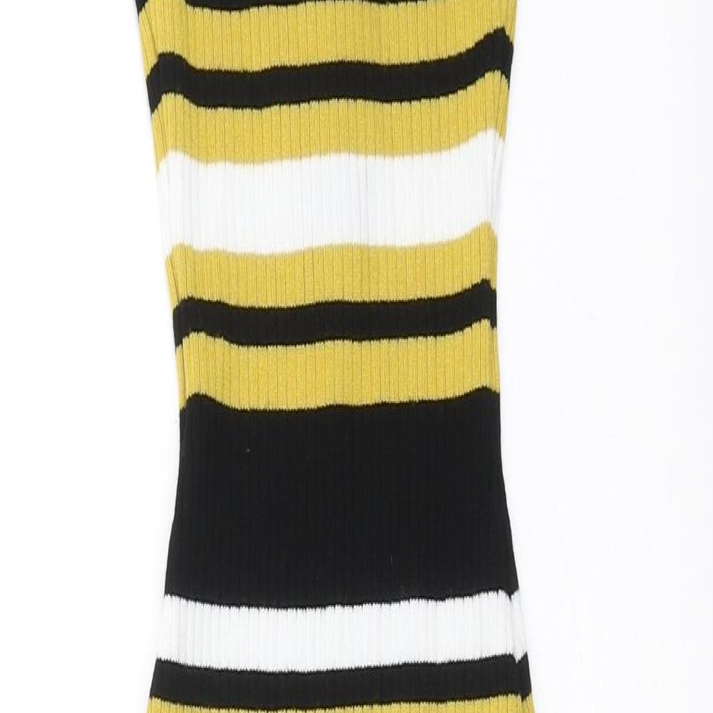 LU NYC Womens Black Striped Knit Bodycon  Size XS  - stretch fabric