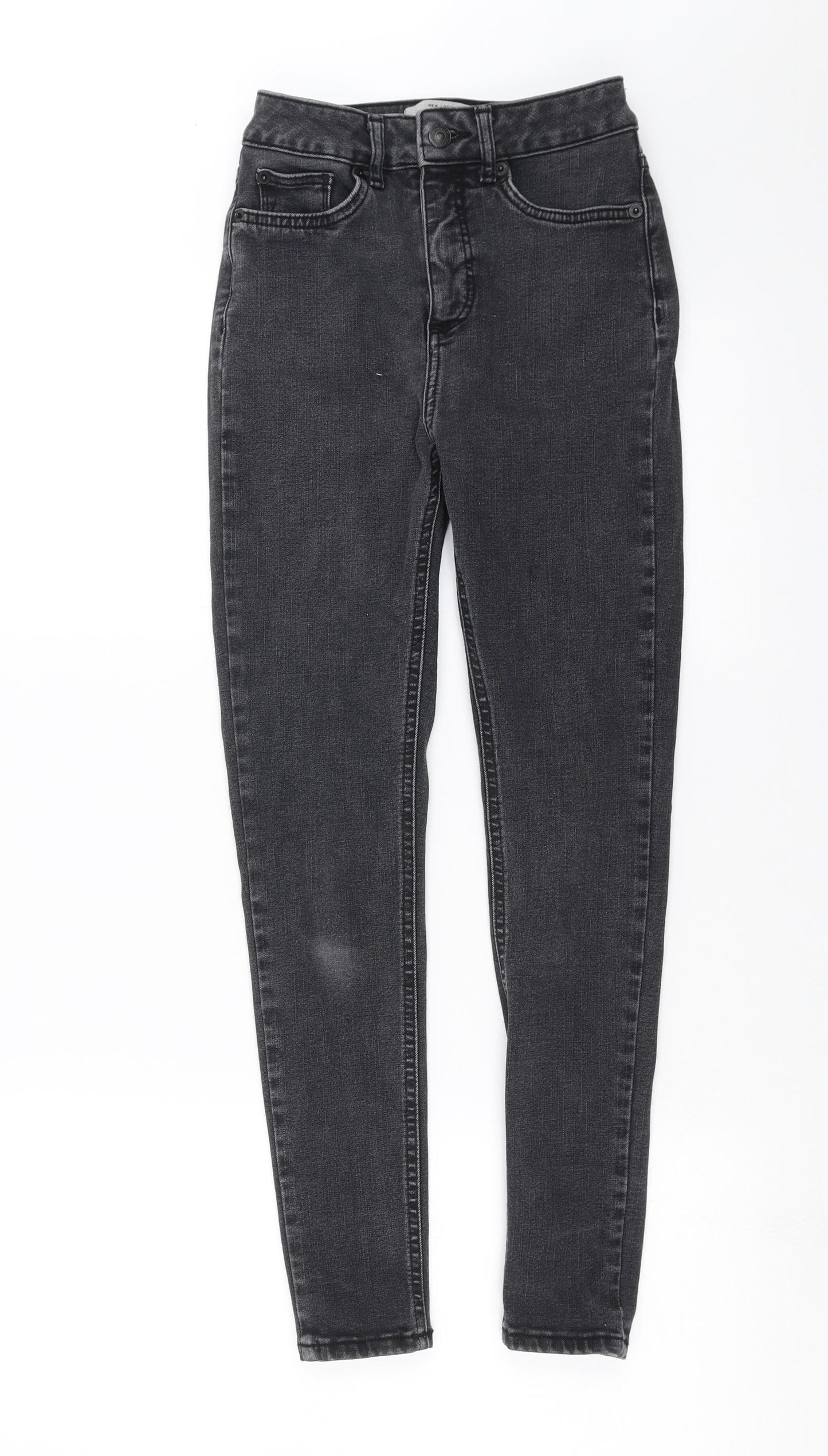 New Look Womens Grey  Denim Skinny Jeans Size 6 L25 in