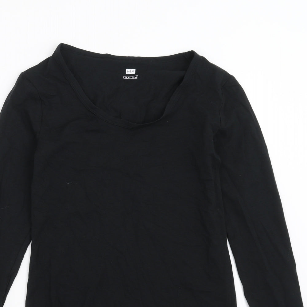 F&F Womens Black   Basic T-Shirt Size 6