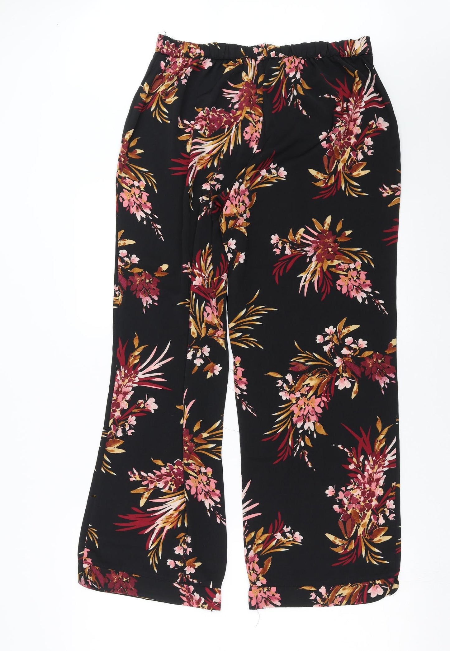 Marks and Spencer Womens Black Floral   Pyjama Pants Size 12