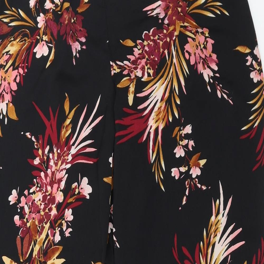 Marks and Spencer Womens Black Floral   Pyjama Pants Size 12