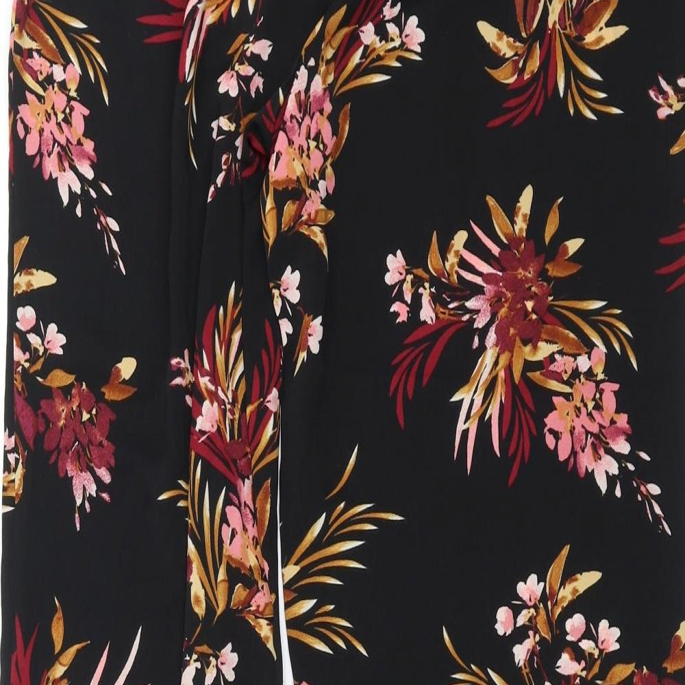 Marks and Spencer Womens Black Floral   Pyjama Pants Size 12