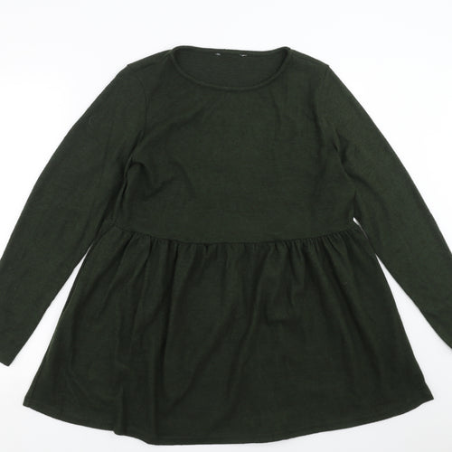 Dorothy Perkins Womens Green  Knit Pullover Jumper Size 14