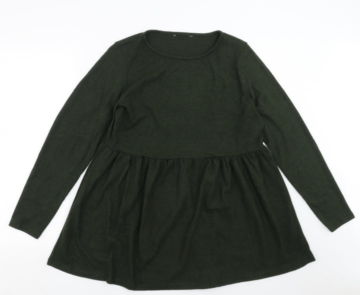 Dorothy Perkins Womens Green Knit Pullover Jumper Size 14