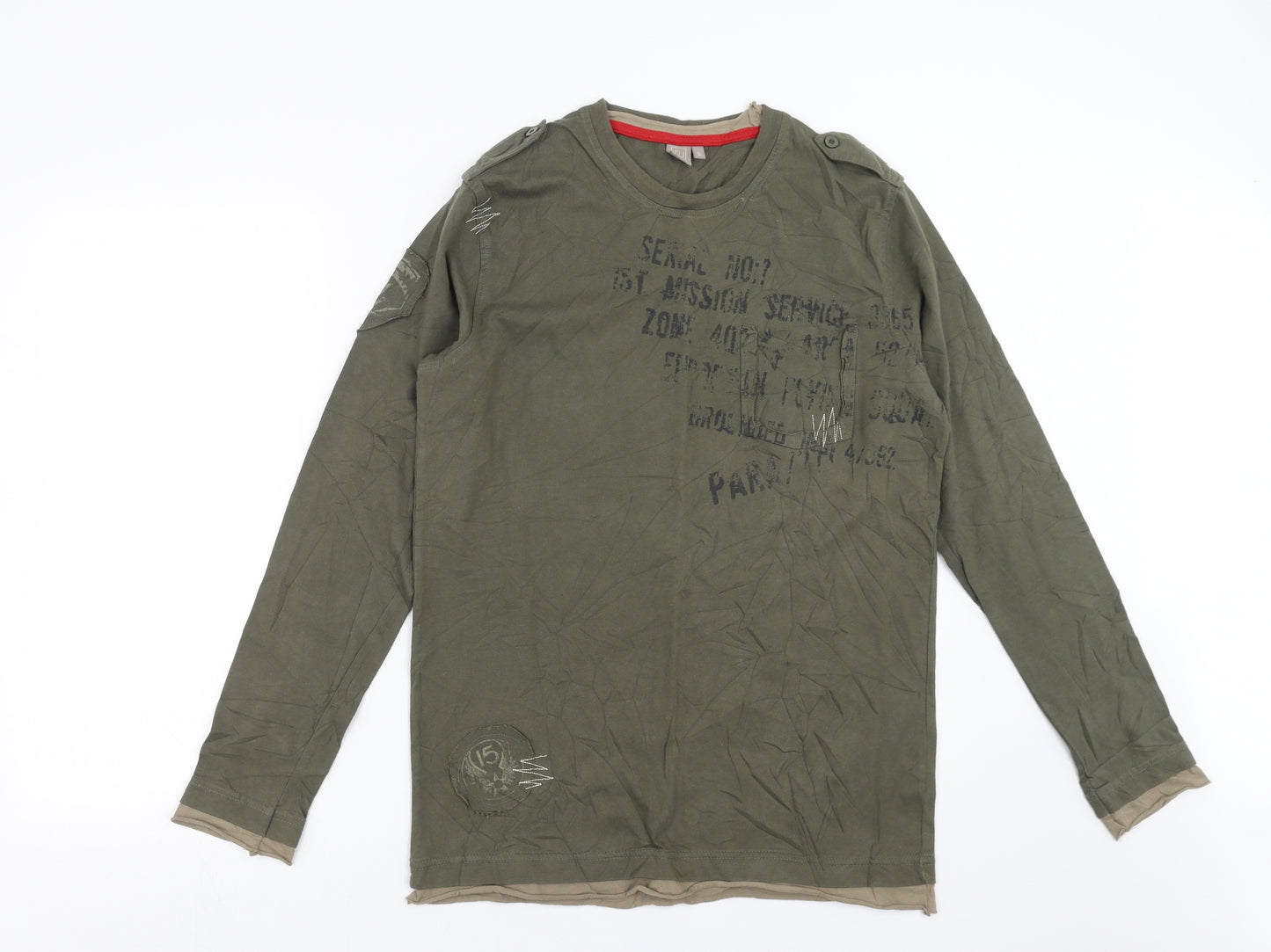 TU Mens Green    T-Shirt Size S