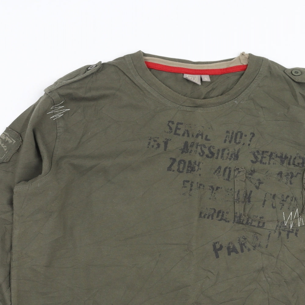TU Mens Green    T-Shirt Size S