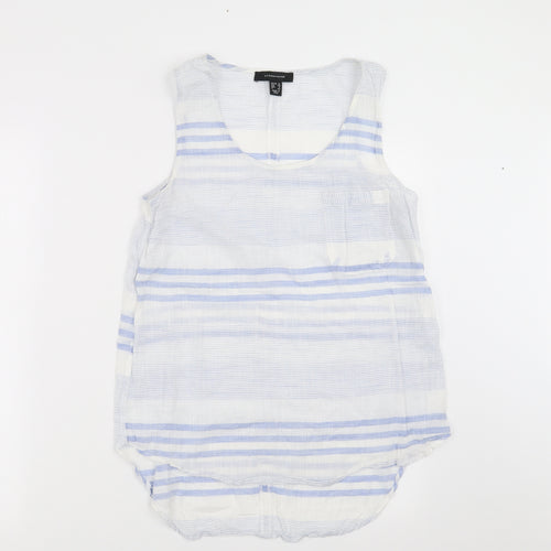 Primark Womens Blue Striped  Basic Blouse Size 12