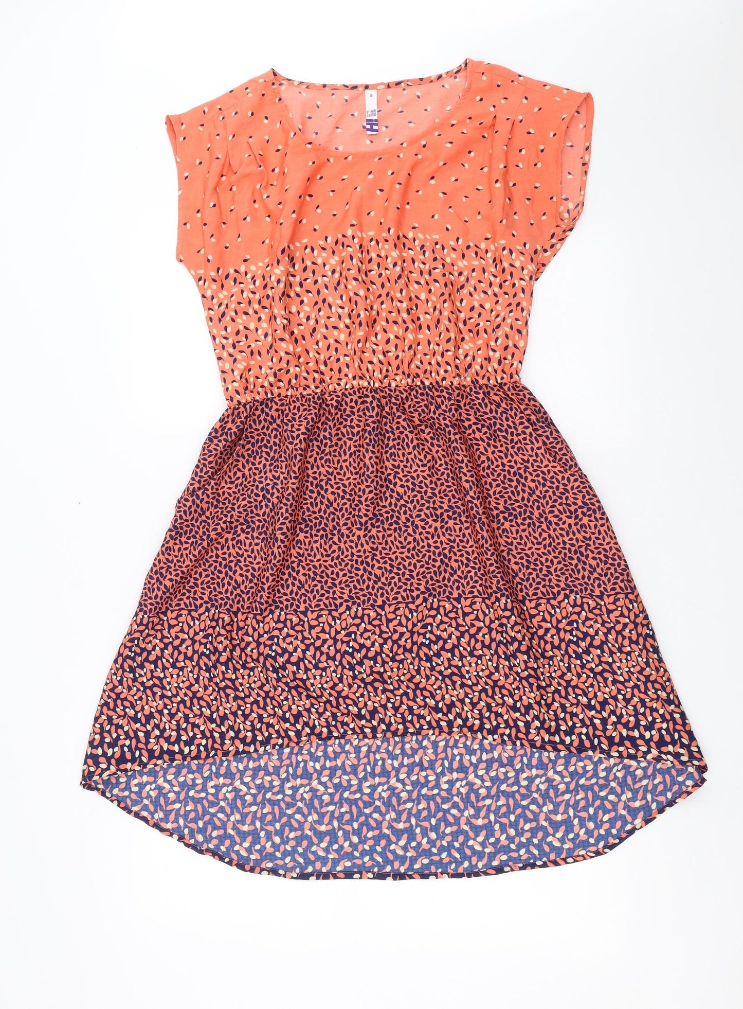 By Henry Holland Womens Orange Geometric  Fit & Flare  Size 10
