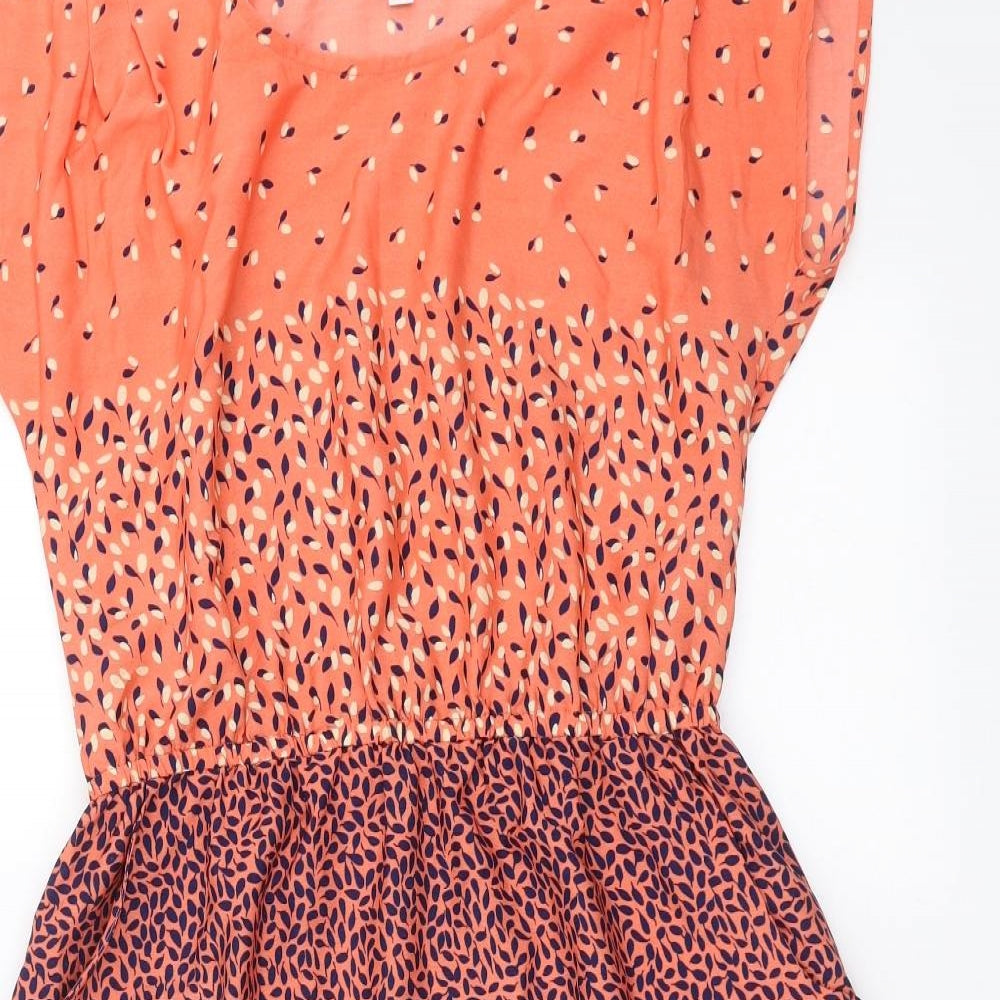 By Henry Holland Womens Orange Geometric  Fit & Flare  Size 10