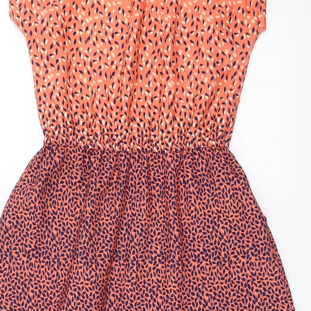 By Henry Holland Womens Orange Geometric  Fit & Flare  Size 10