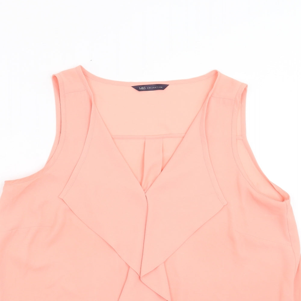 Marks and Spencer Womens Pink   Basic Blouse Size 10