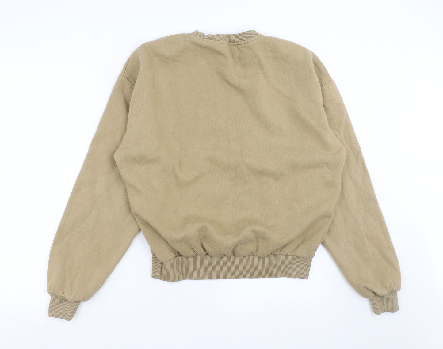 Misspap Womens Beige   Pullover Sweatshirt Size M