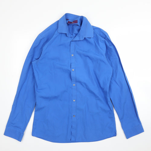 NEXT Mens Blue    Button-Up Size 15.5