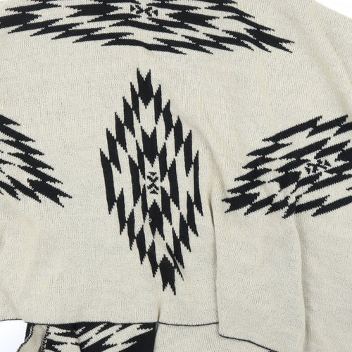 Preworn Womens Beige Geometric  Cape Jumper One Size