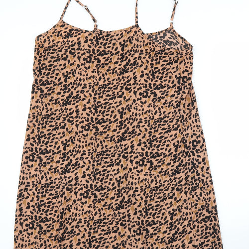 SheIn Womens Brown Animal Print  Camisole Blouse Size L  - Leopard print