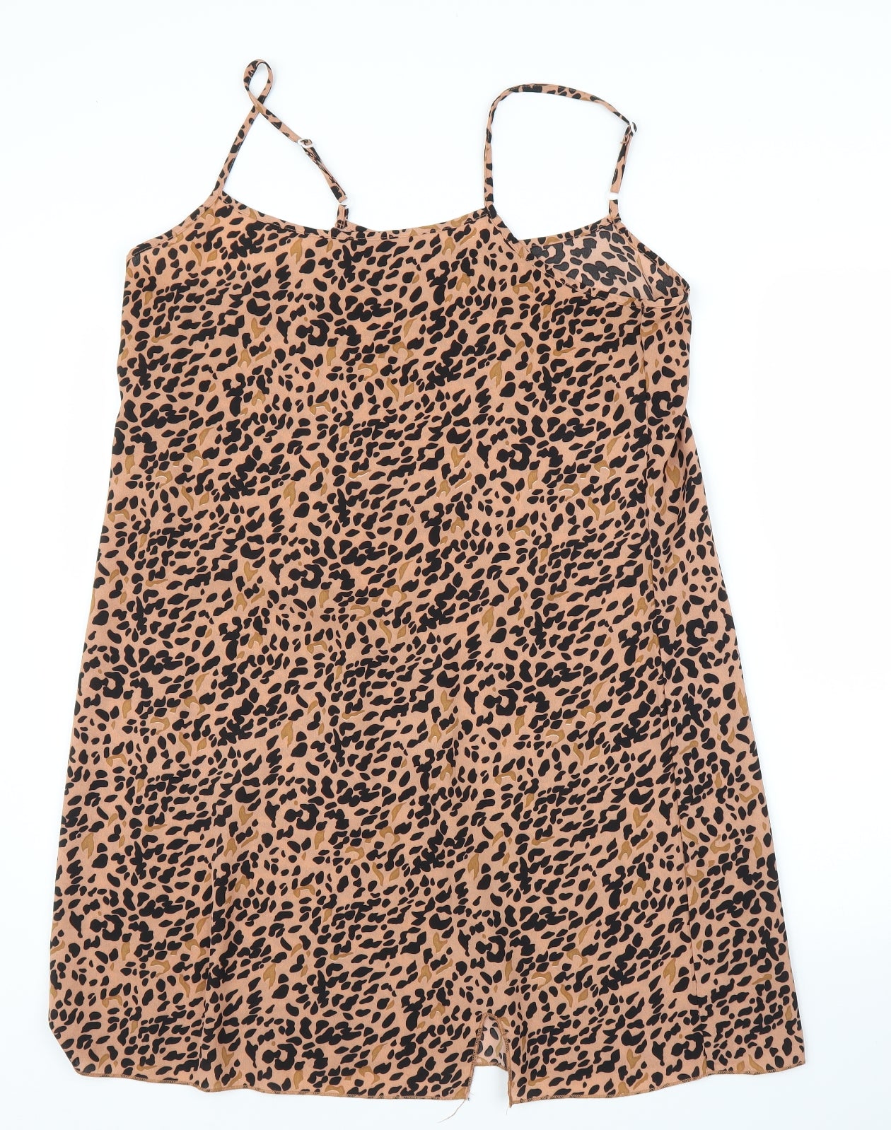 SheIn Womens Brown Animal Print  Camisole Blouse Size L  - Leopard print