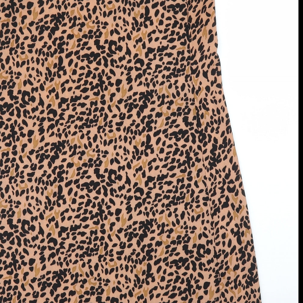 SheIn Womens Brown Animal Print  Camisole Blouse Size L  - Leopard print
