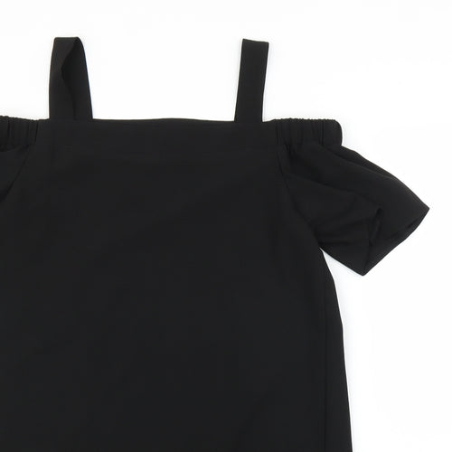 Preworn Womens Black   Tunic Blouse Size L