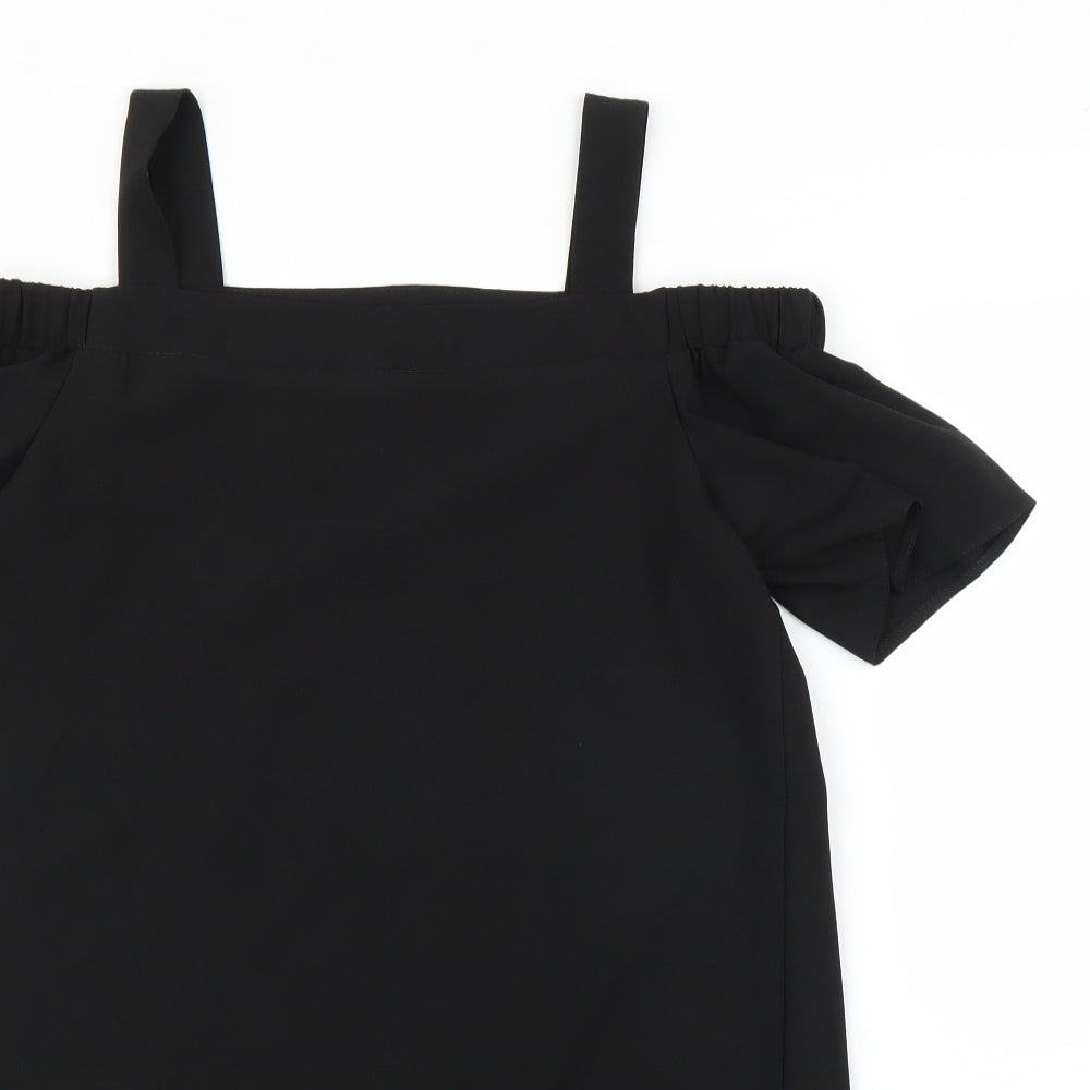 Preworn Womens Black   Tunic Blouse Size L