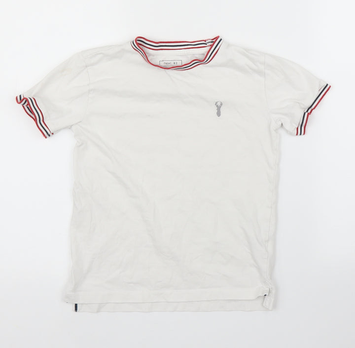 NEXT Boys White Ringer T-Shirt Size 7 Years