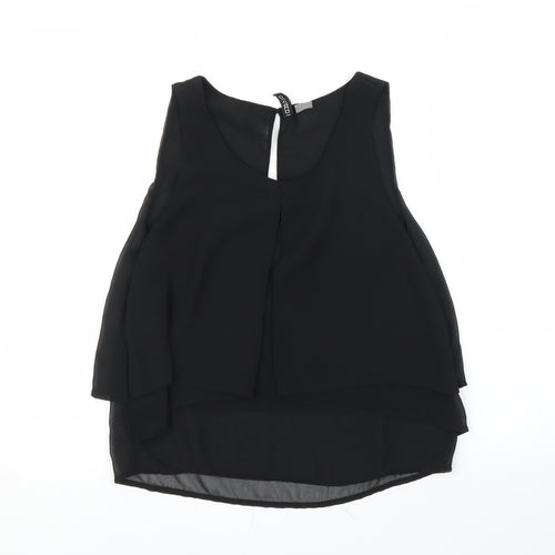 H&M Womens Black   Basic Blouse Size 8