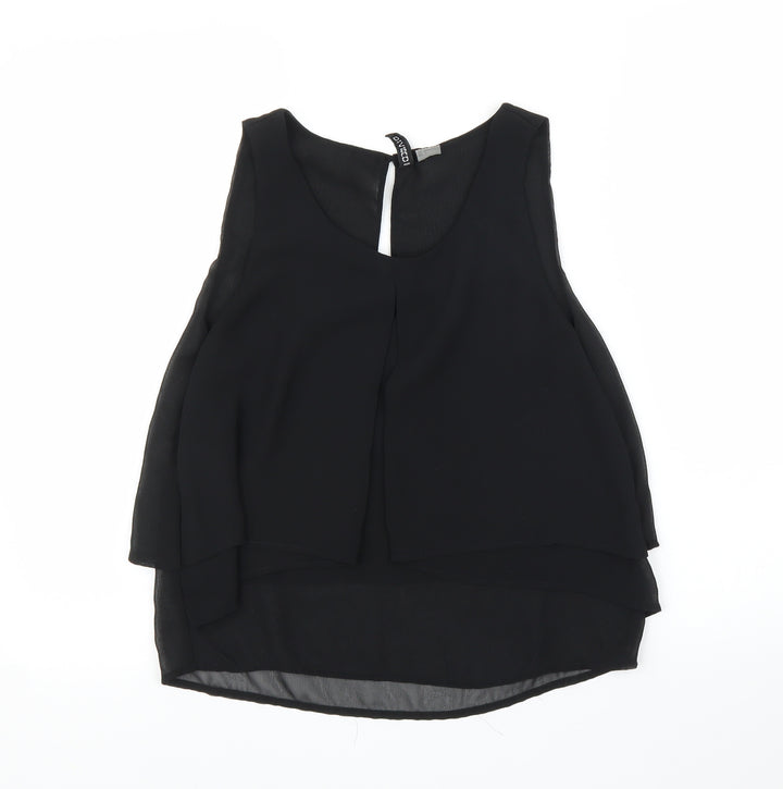 H&M Womens Black   Basic Blouse Size 8
