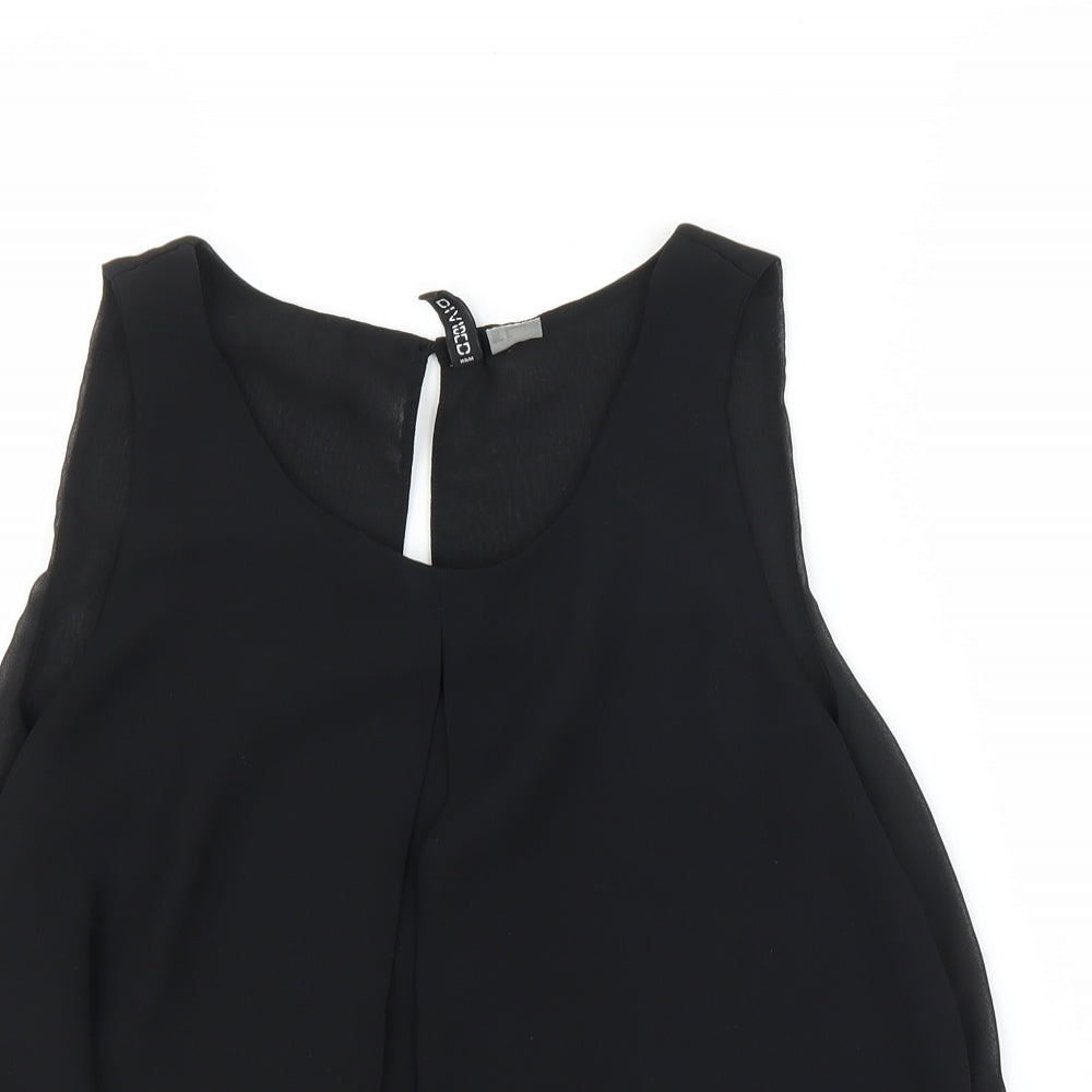 H&M Womens Black   Basic Blouse Size 8