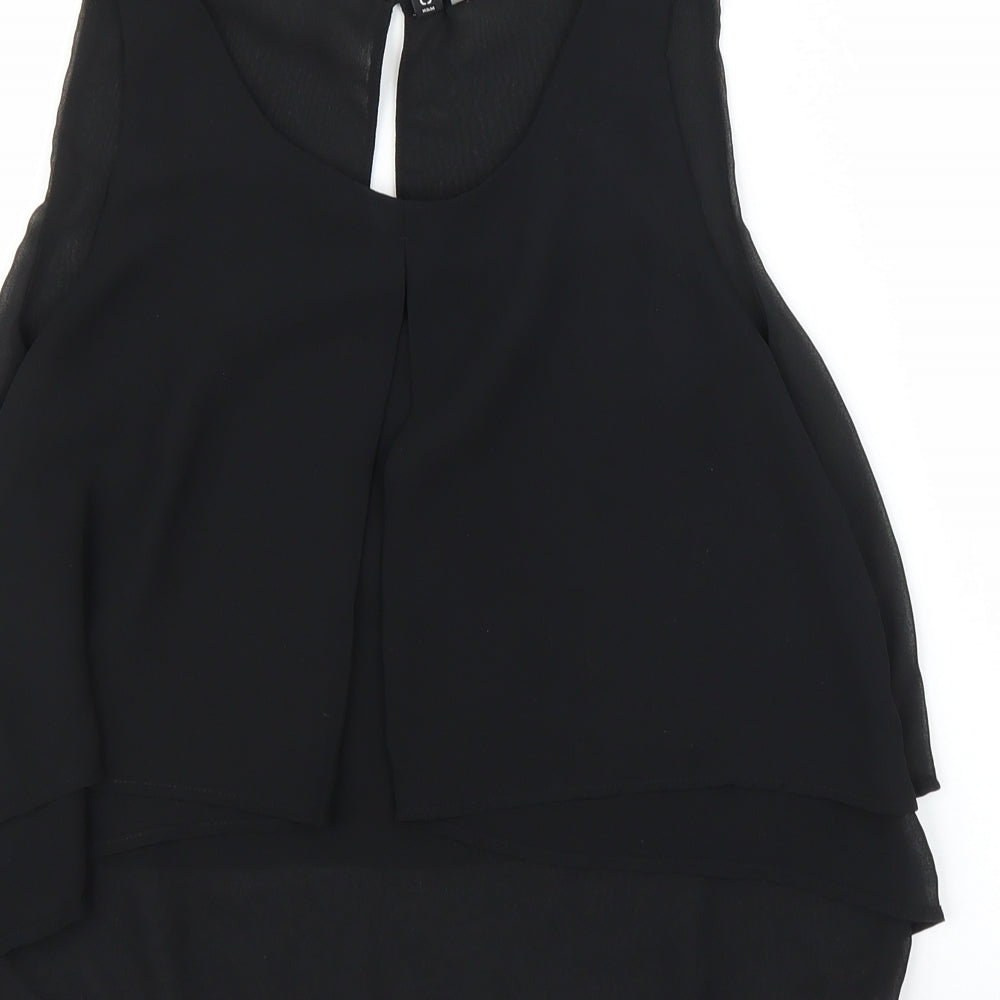 H&M Womens Black   Basic Blouse Size 8