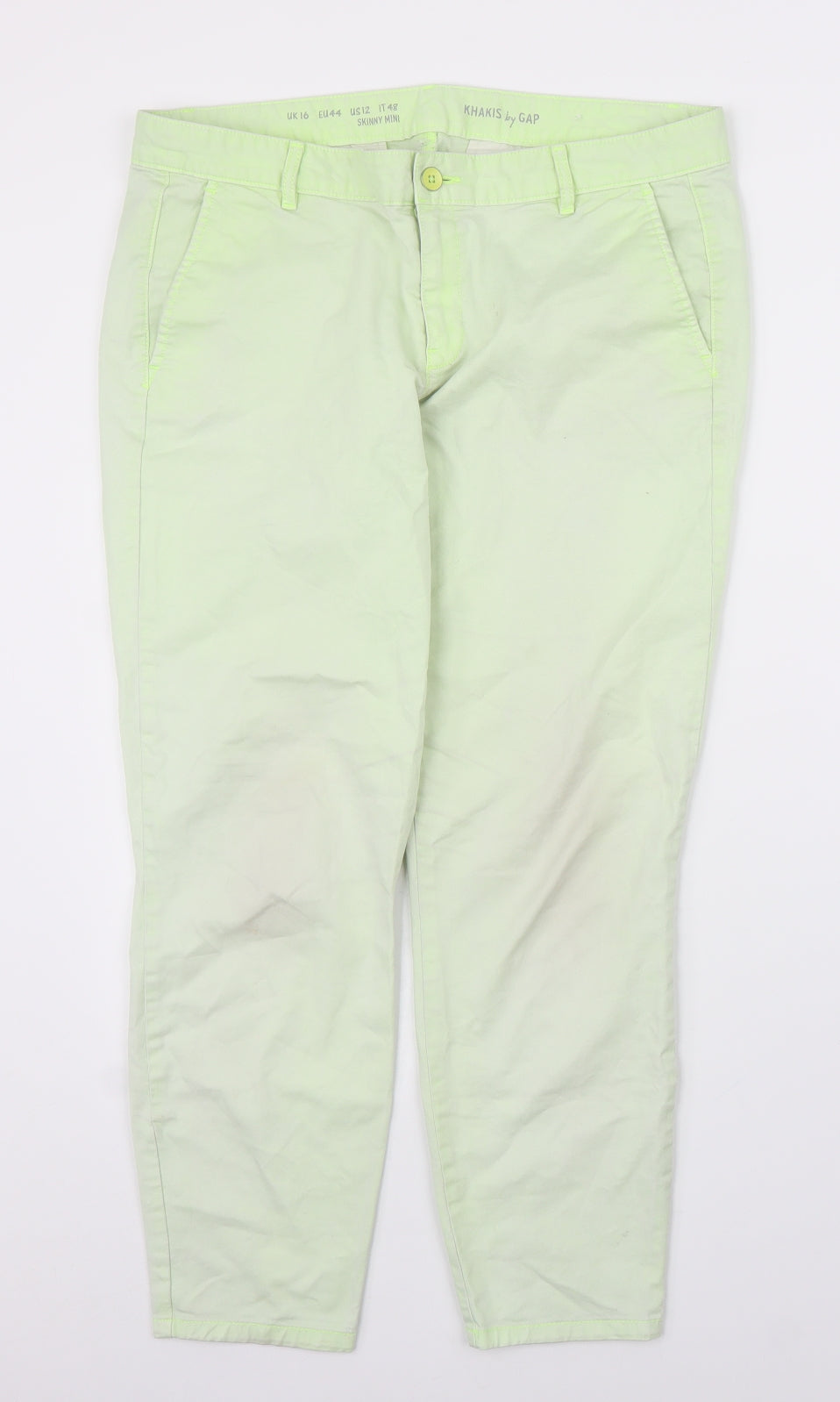 Gap Womens Green  Denim Capri Jeans Size 16 L22 in
