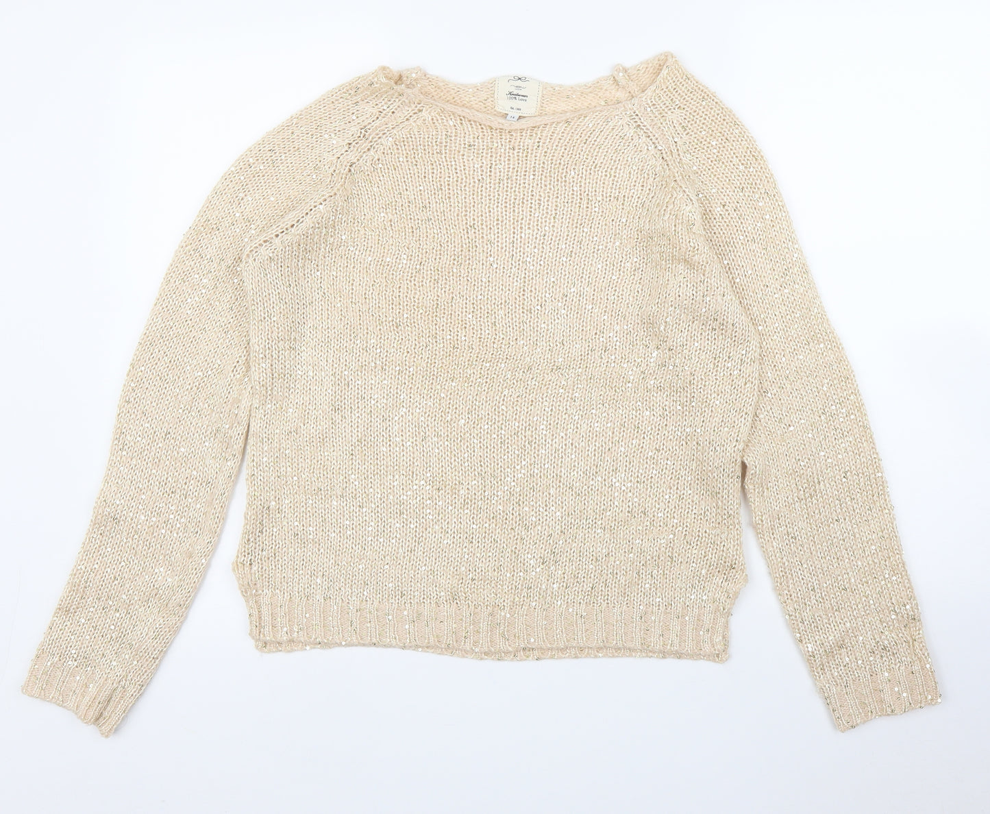 New Look Womens Beige   Pullover Jumper Size 14