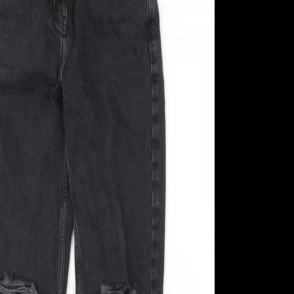 NEXT Womens Black  Denim Mom Jeans Size 8 L24 in