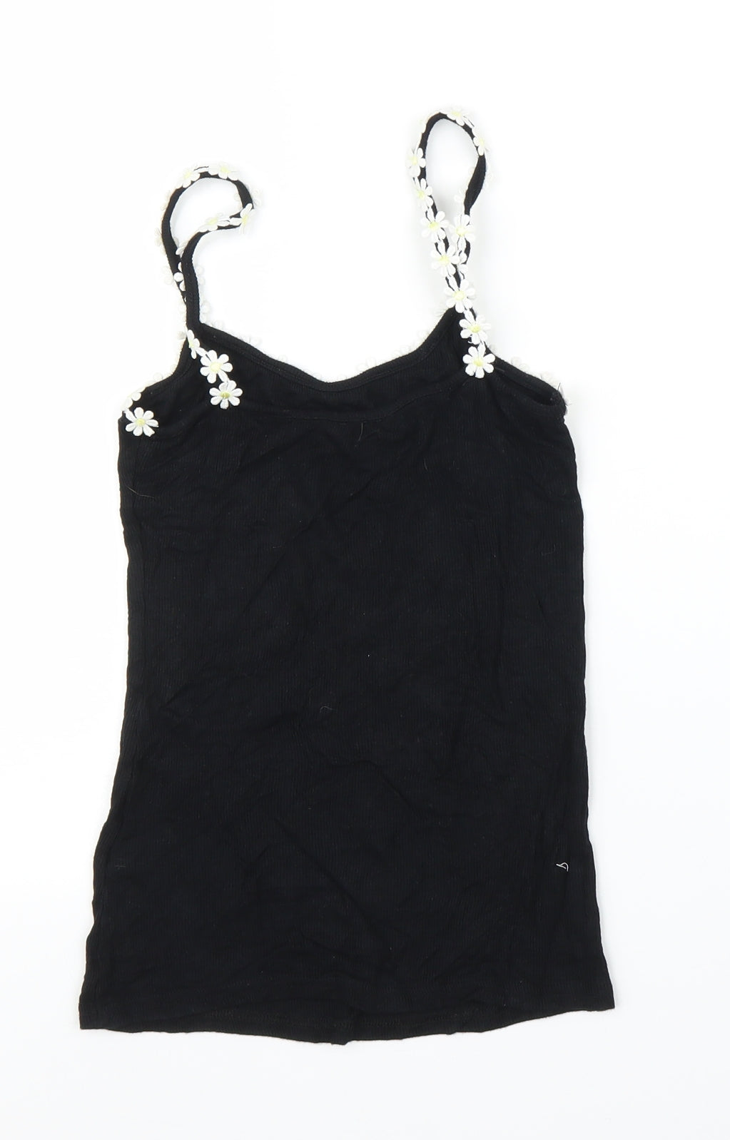 New Look Womens Black Floral  Camisole Blouse Size 8