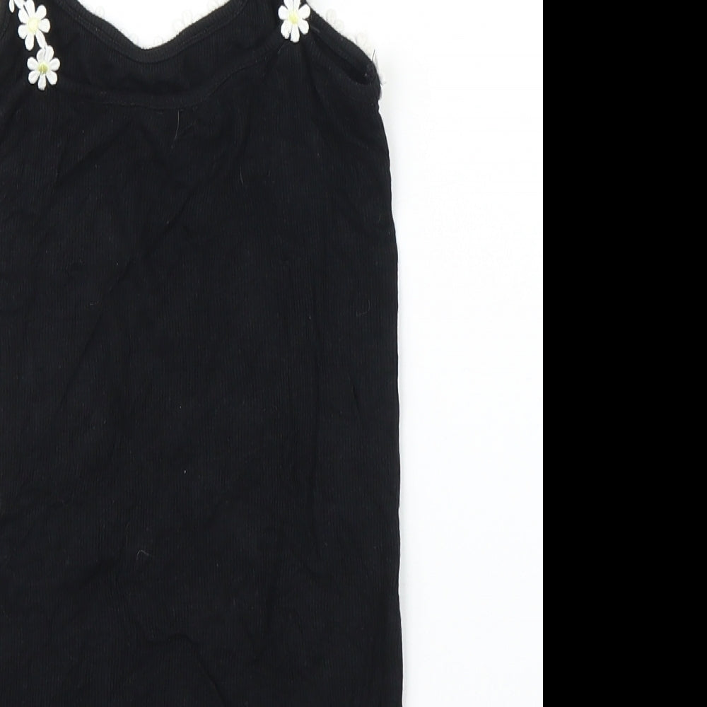New Look Womens Black Floral  Camisole Blouse Size 8