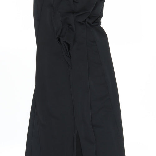 PRETTYLITTLETHING Womens Black   A-Line  Size S  - Split down front