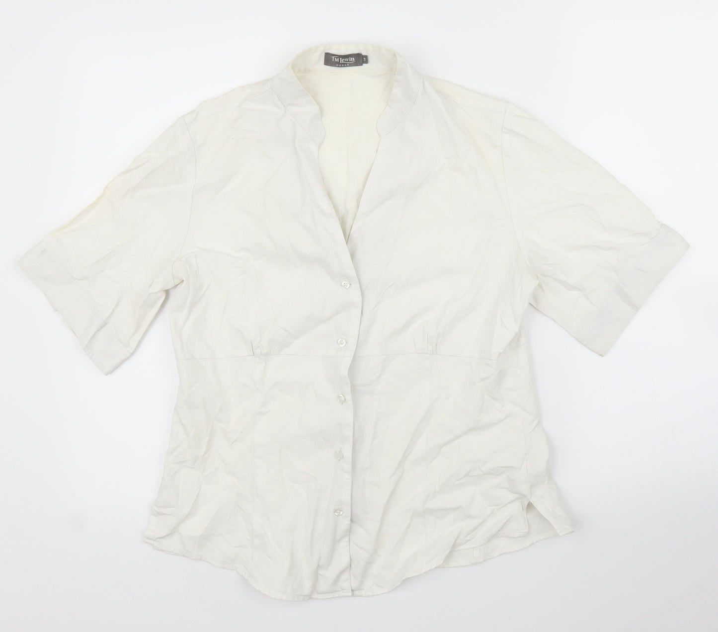 TM Lewin Womens White   Basic Blouse Size 14