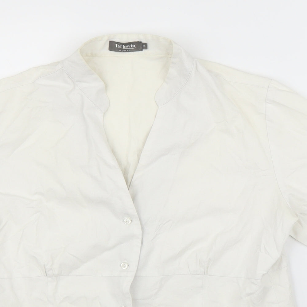 TM Lewin Womens White   Basic Blouse Size 14